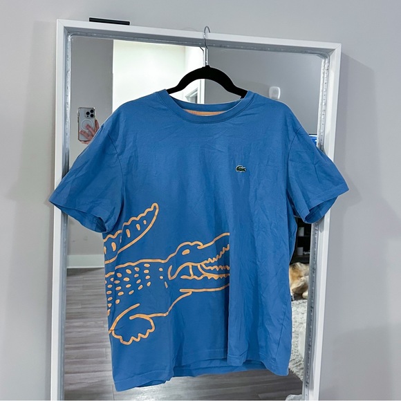 Lacoste Other - Men's Lacoste Blue Short Sleeve Cotton Graphic T-Shirt